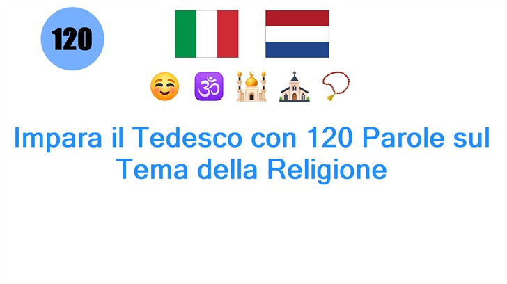 Impara il Tedesco con 120 Parole sul Tema della Religione